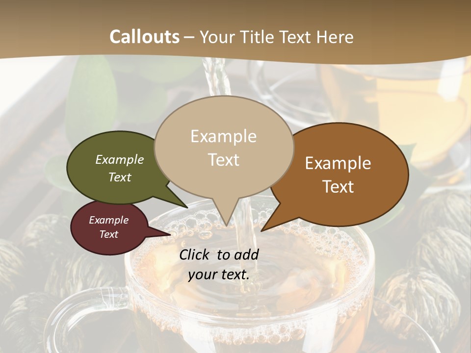 Glass Green Tea PowerPoint Template