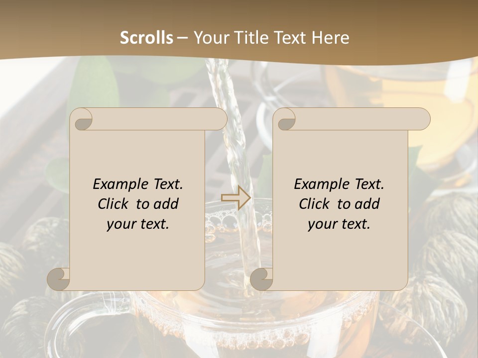Glass Green Tea PowerPoint Template