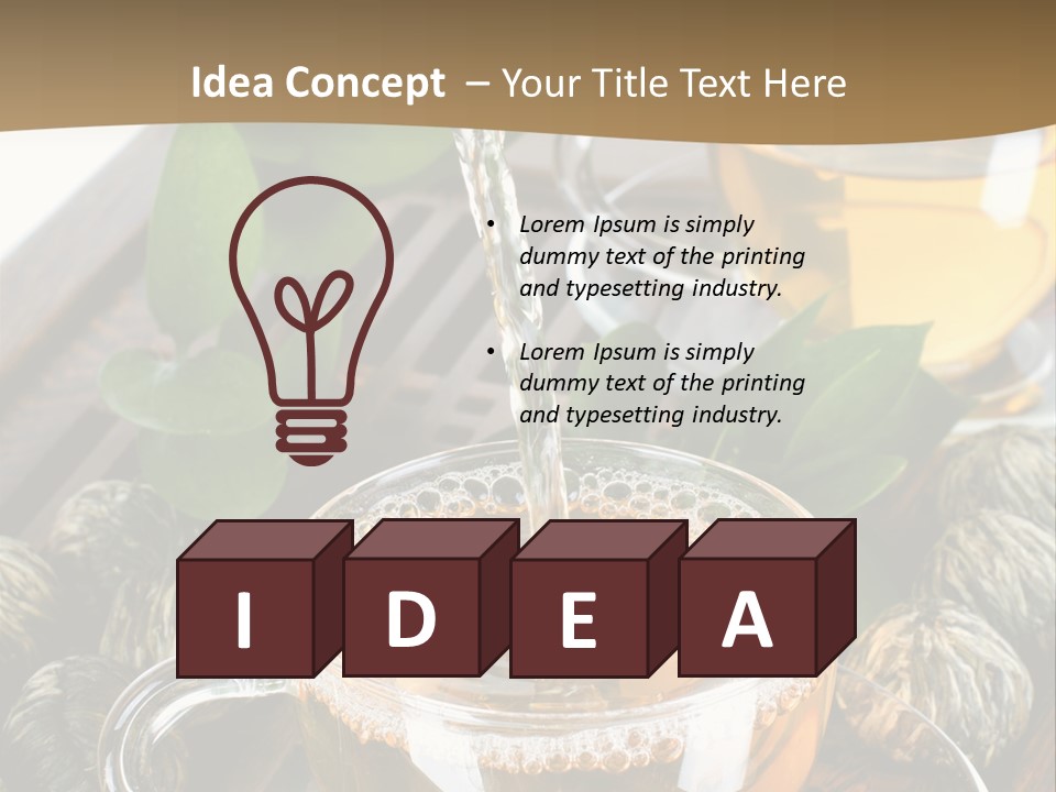 Glass Green Tea PowerPoint Template