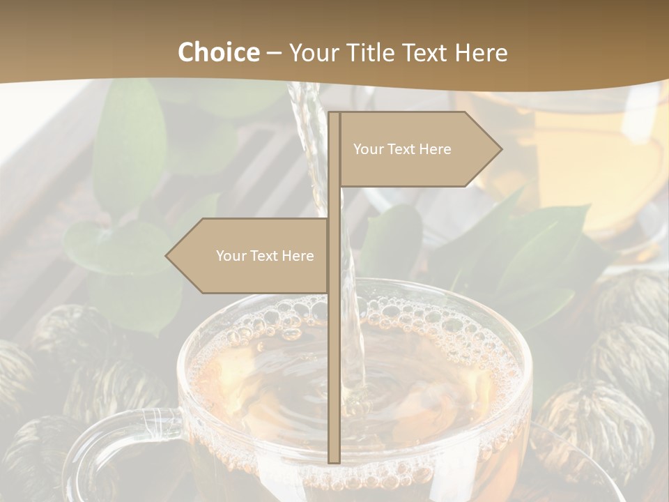 Glass Green Tea PowerPoint Template