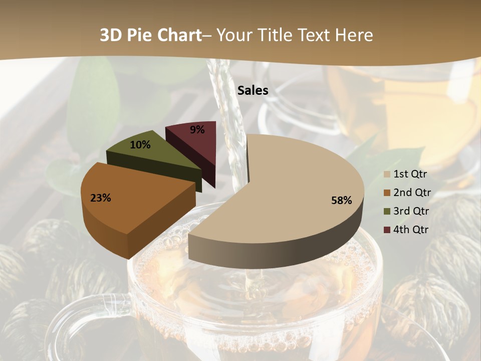 Glass Green Tea PowerPoint Template