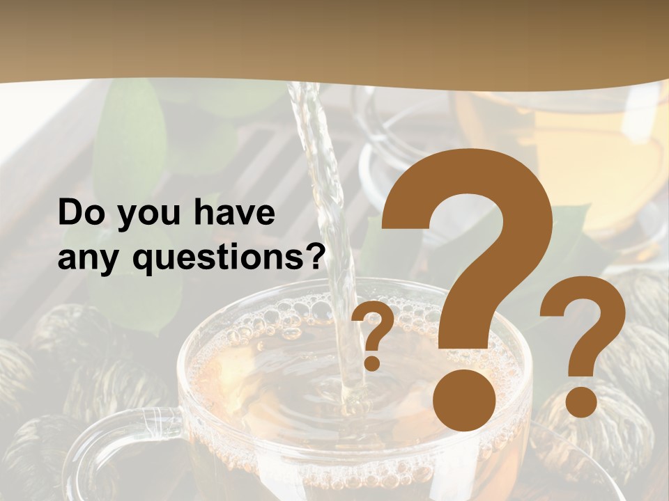 Glass Green Tea PowerPoint Template