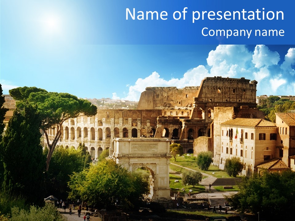 Stone Arch Exterior PowerPoint Template