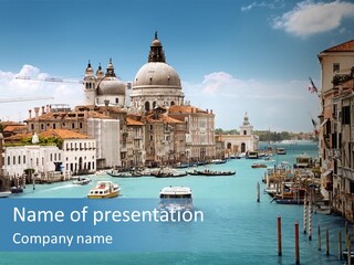 Venetian Water Cityscape PowerPoint Template