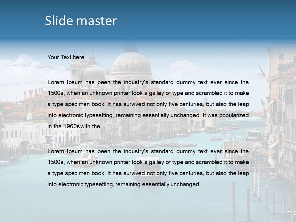 Venetian Water Cityscape PowerPoint Template