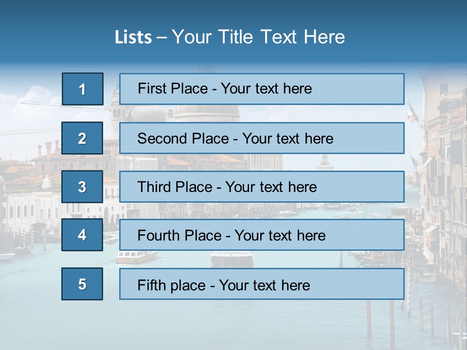 Venetian Water Cityscape PowerPoint Template