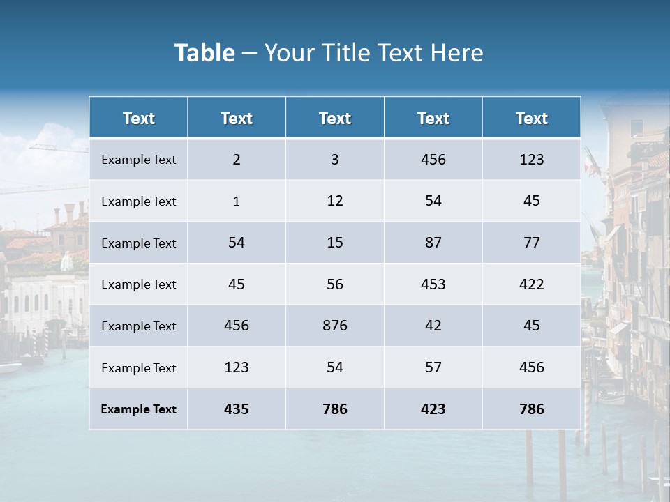 Venetian Water Cityscape PowerPoint Template