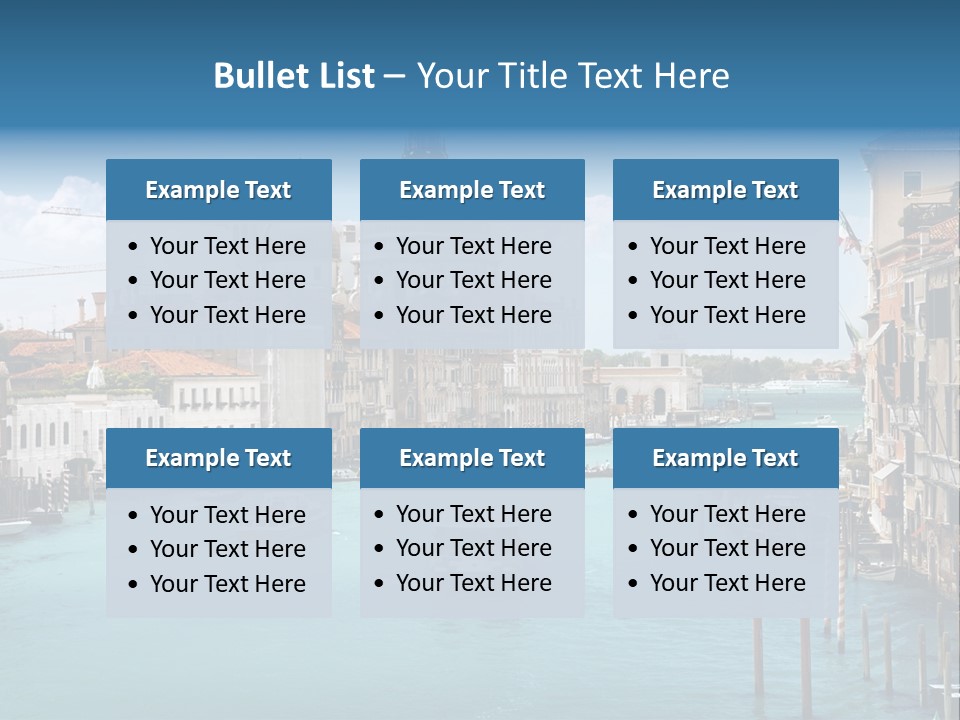 Venetian Water Cityscape PowerPoint Template