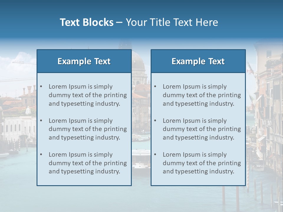 Venetian Water Cityscape PowerPoint Template