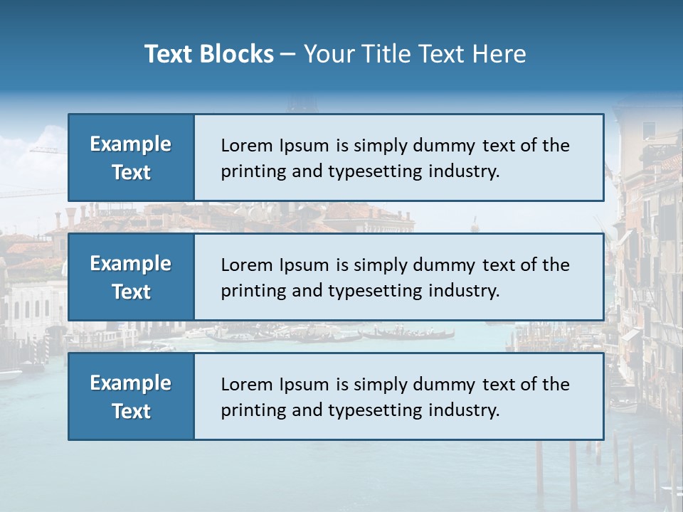 Venetian Water Cityscape PowerPoint Template
