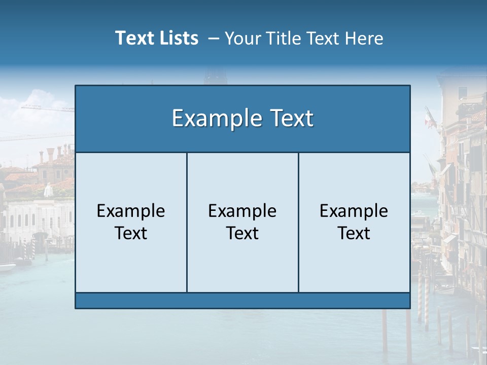 Venetian Water Cityscape PowerPoint Template