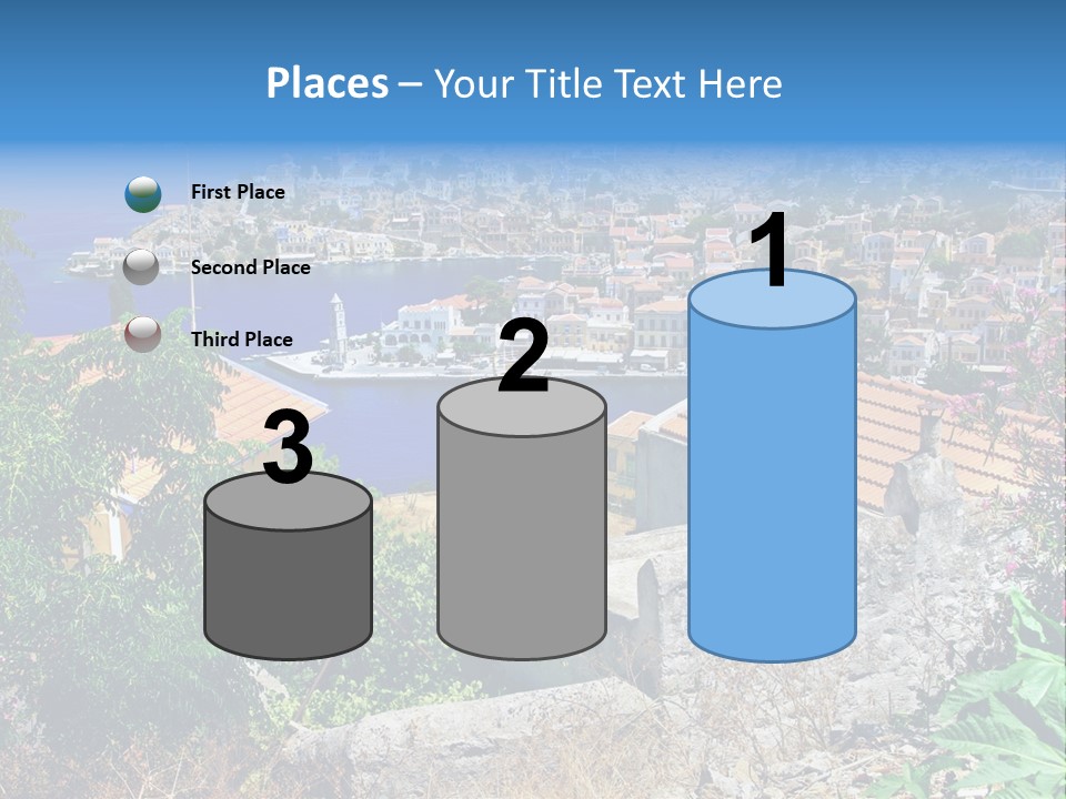 Coastline Boat View PowerPoint Template