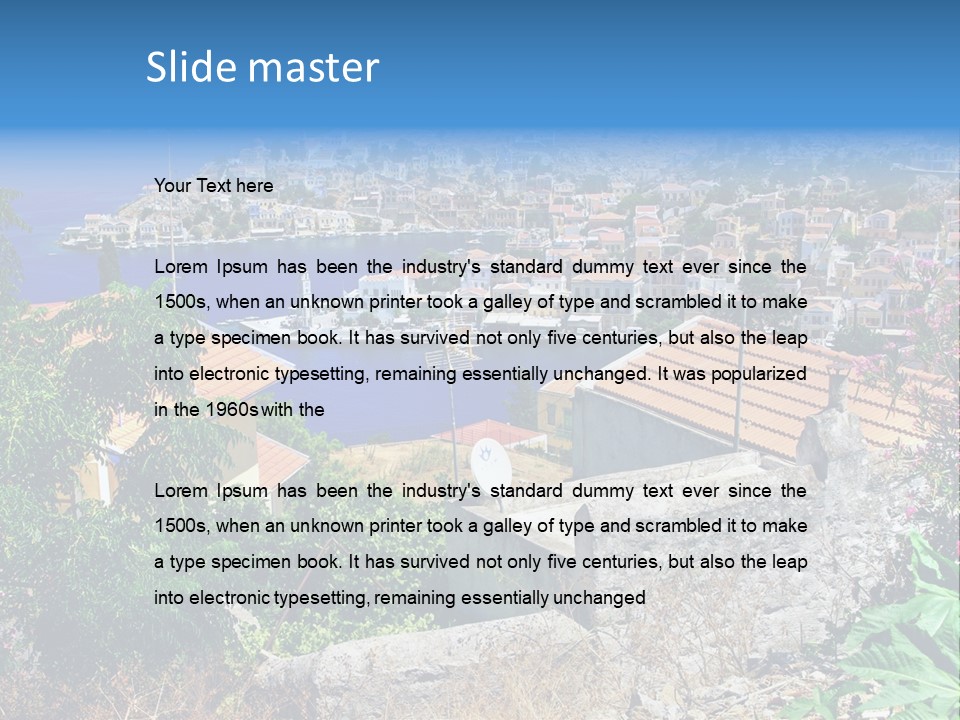 Coastline Boat View PowerPoint Template