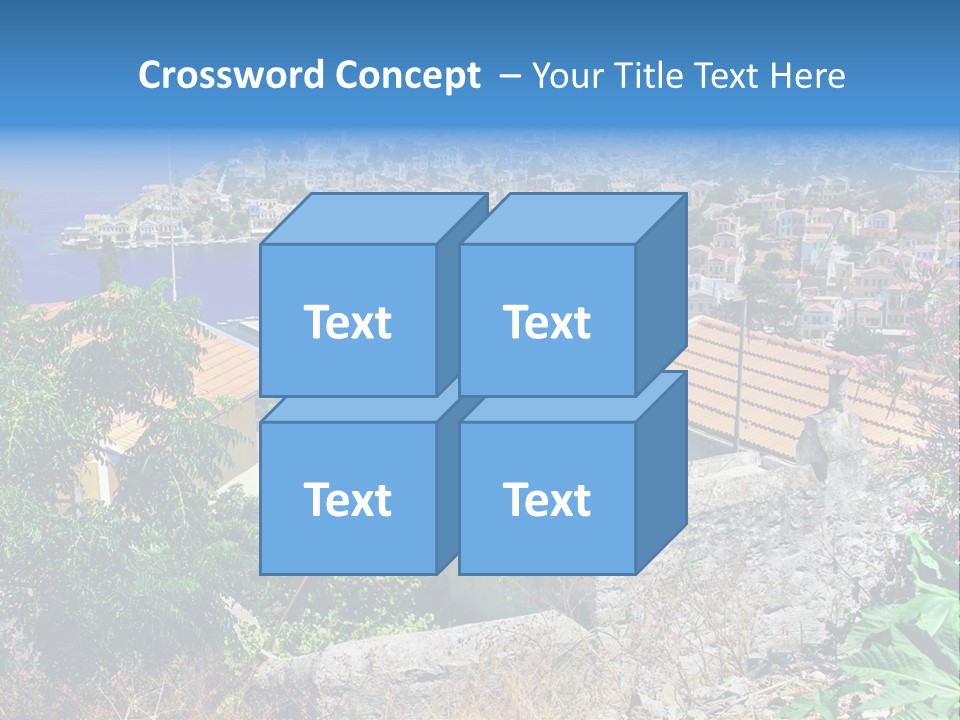 Coastline Boat View PowerPoint Template