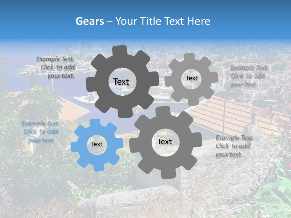 Coastline Boat View PowerPoint Template