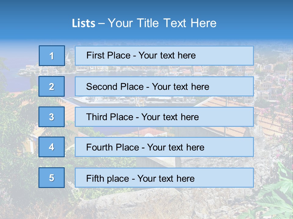 Coastline Boat View PowerPoint Template