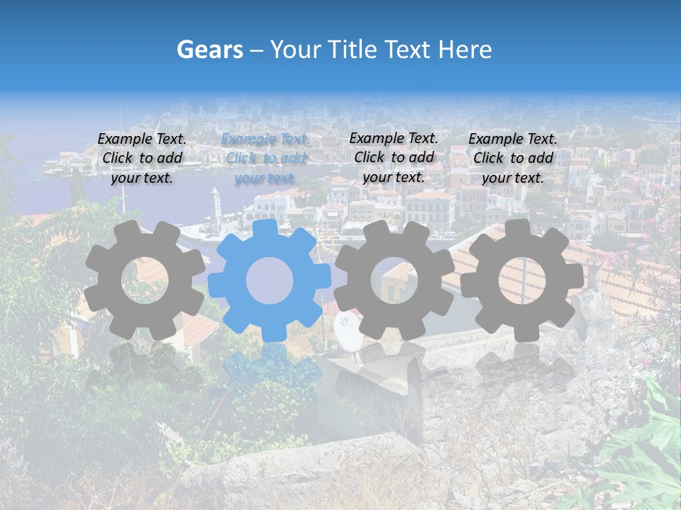 Coastline Boat View PowerPoint Template