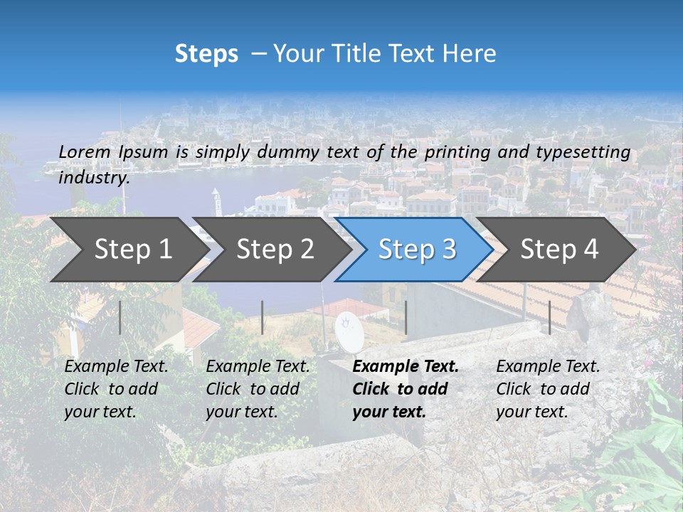 Coastline Boat View PowerPoint Template