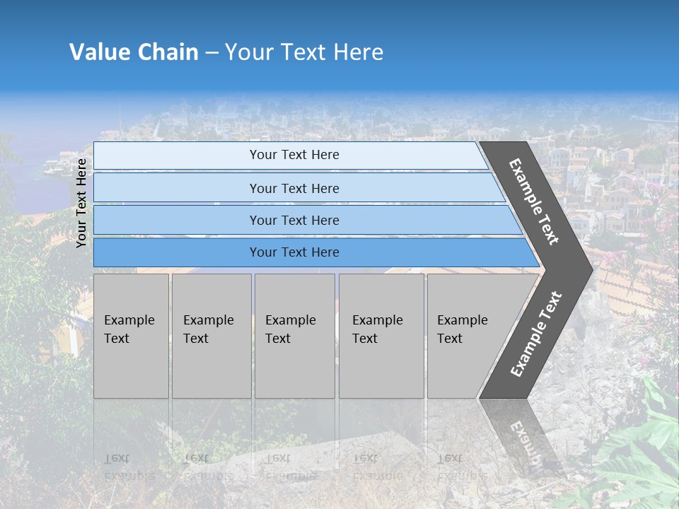 Coastline Boat View PowerPoint Template