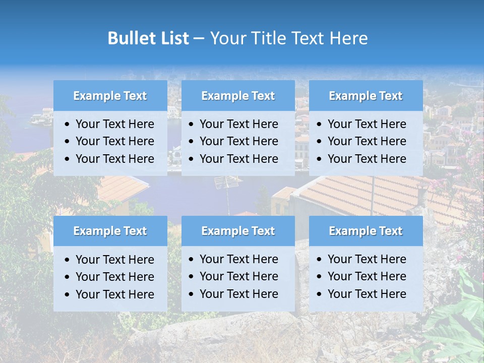 Coastline Boat View PowerPoint Template