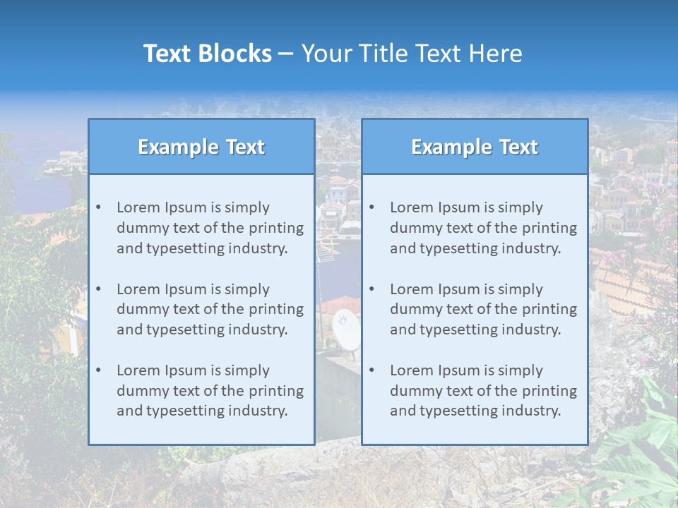 Coastline Boat View PowerPoint Template
