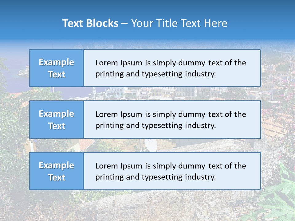 Coastline Boat View PowerPoint Template