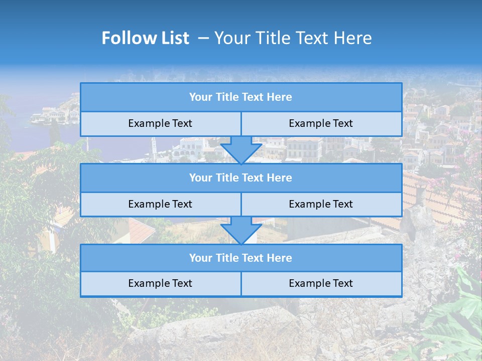 Coastline Boat View PowerPoint Template