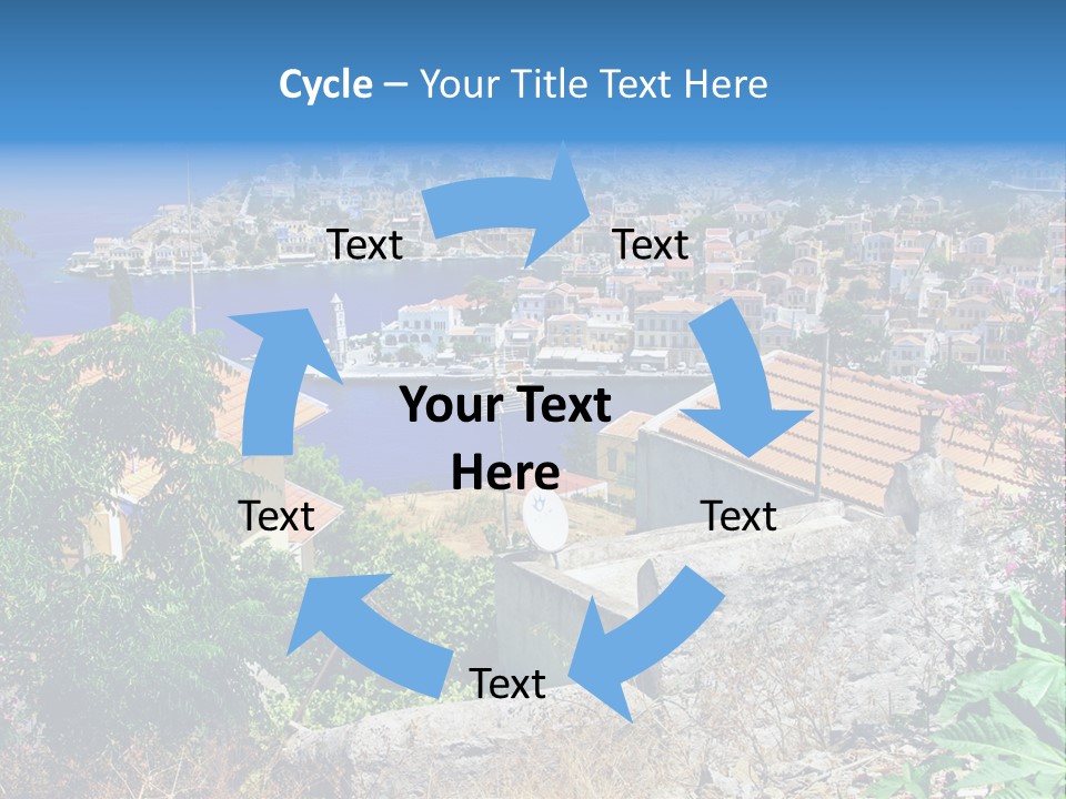 Coastline Boat View PowerPoint Template