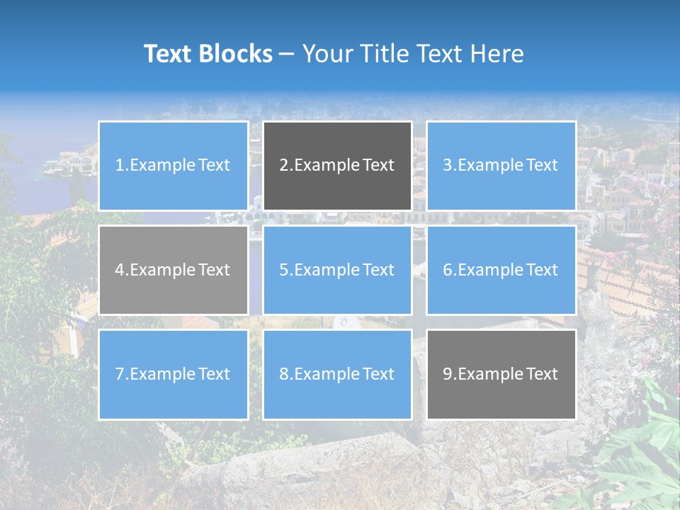 Coastline Boat View PowerPoint Template