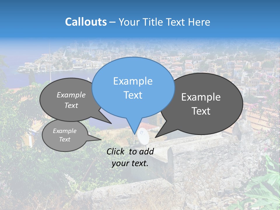 Coastline Boat View PowerPoint Template