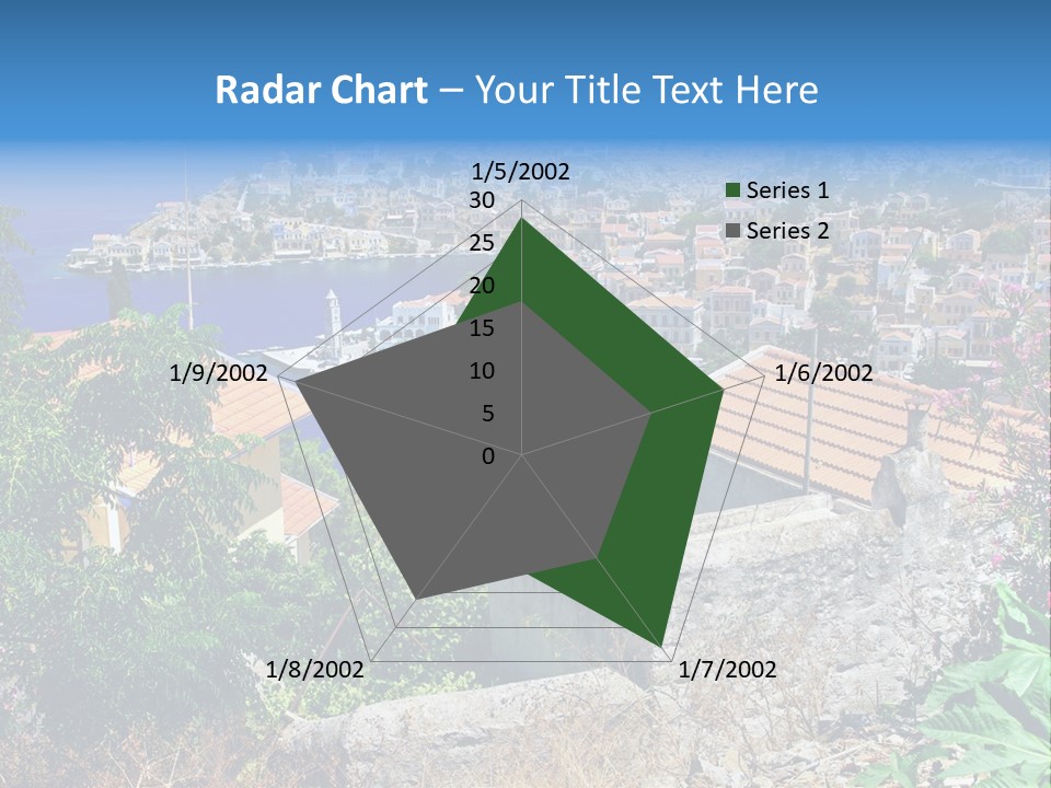 Coastline Boat View PowerPoint Template