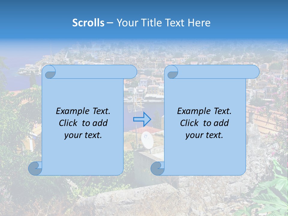 Coastline Boat View PowerPoint Template