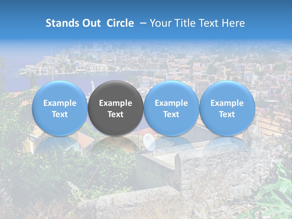 Coastline Boat View PowerPoint Template