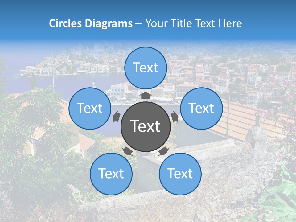 Coastline Boat View PowerPoint Template