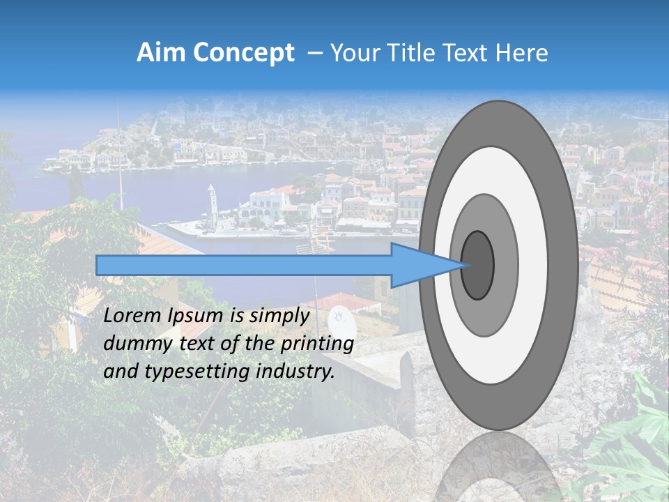 Coastline Boat View PowerPoint Template