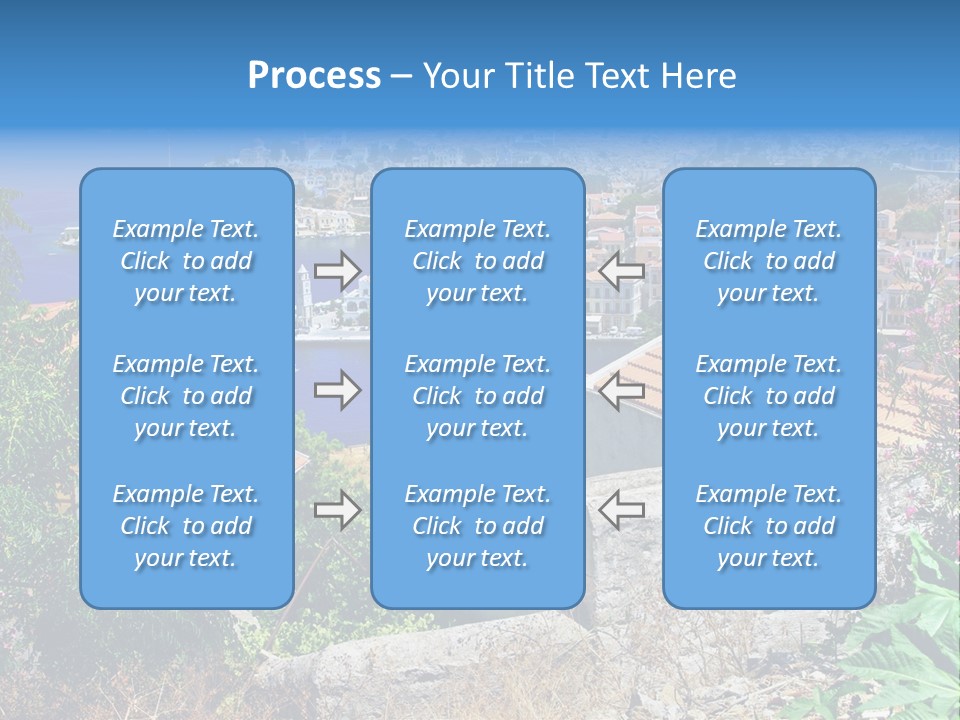Coastline Boat View PowerPoint Template