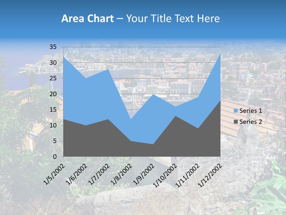 Coastline Boat View PowerPoint Template