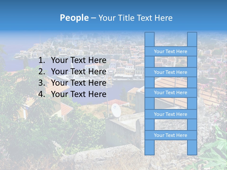 Coastline Boat View PowerPoint Template