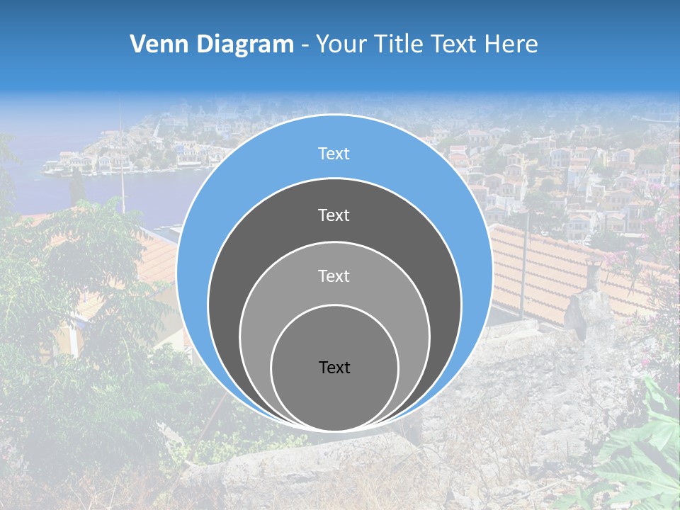 Coastline Boat View PowerPoint Template