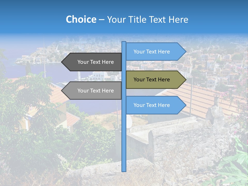 Coastline Boat View PowerPoint Template