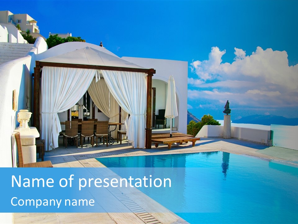 Atlantis Santorini Oia PowerPoint Template