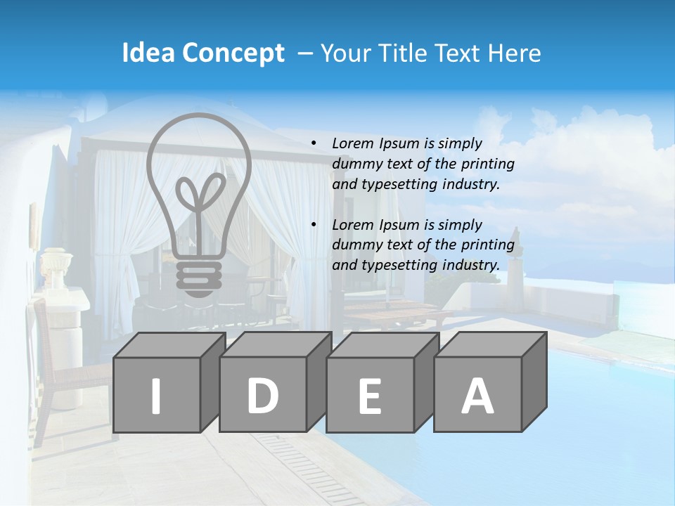 Atlantis Santorini Oia PowerPoint Template