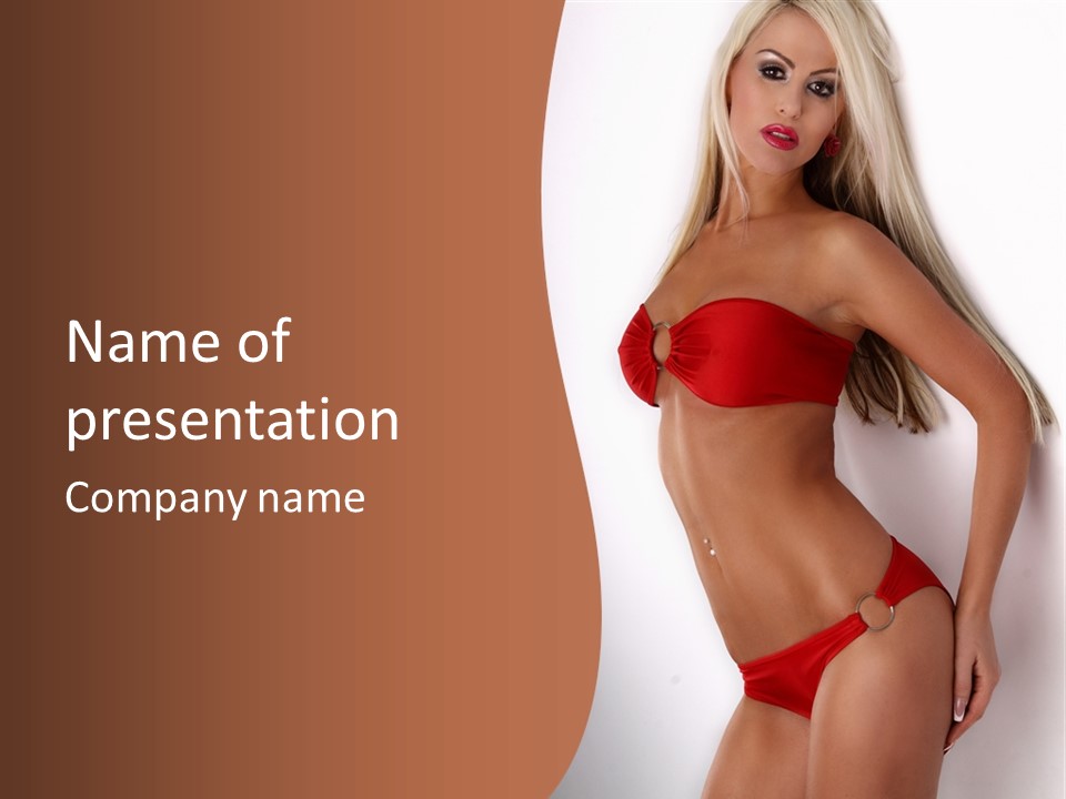 Boobs Woman Breasts PowerPoint Template