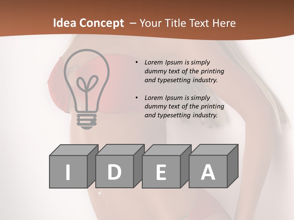 Boobs Woman Breasts PowerPoint Template