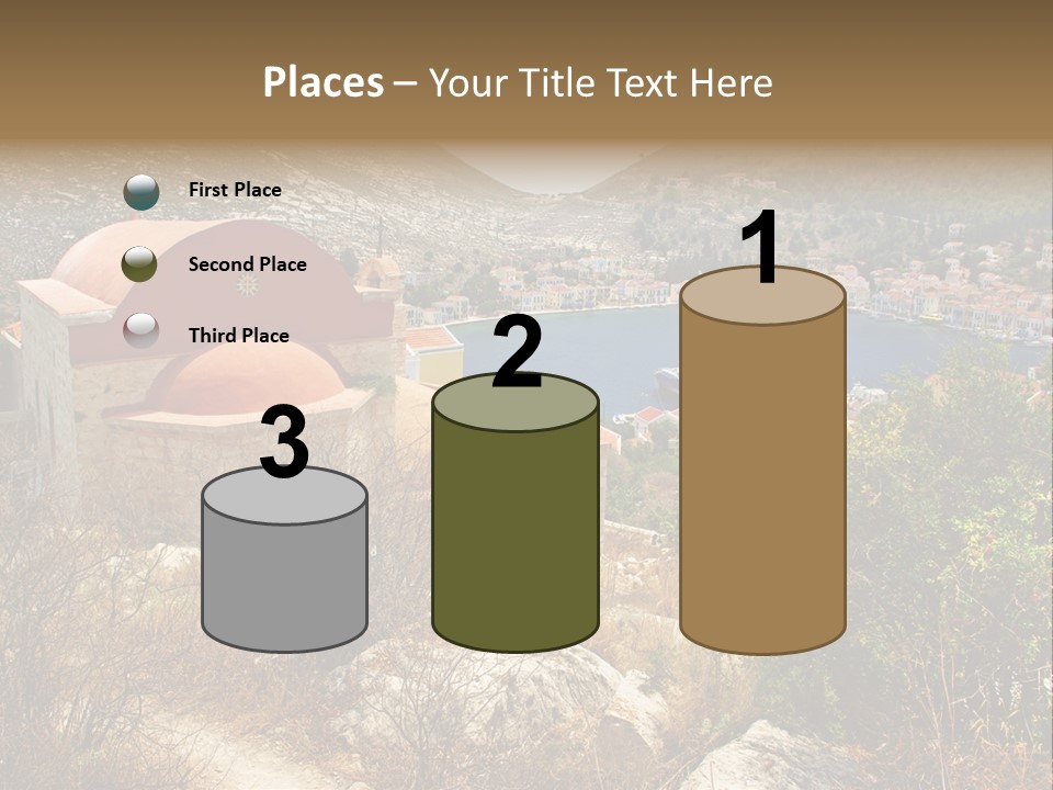 Landmark Swimming People PowerPoint Template