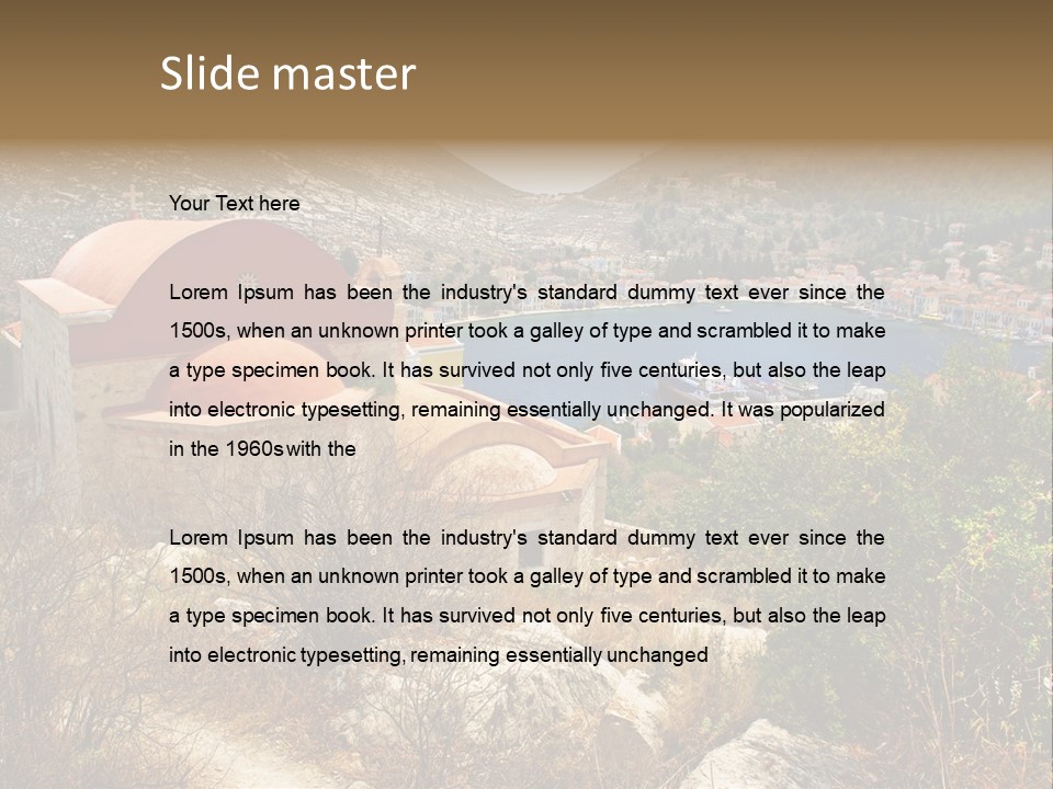 Landmark Swimming People PowerPoint Template