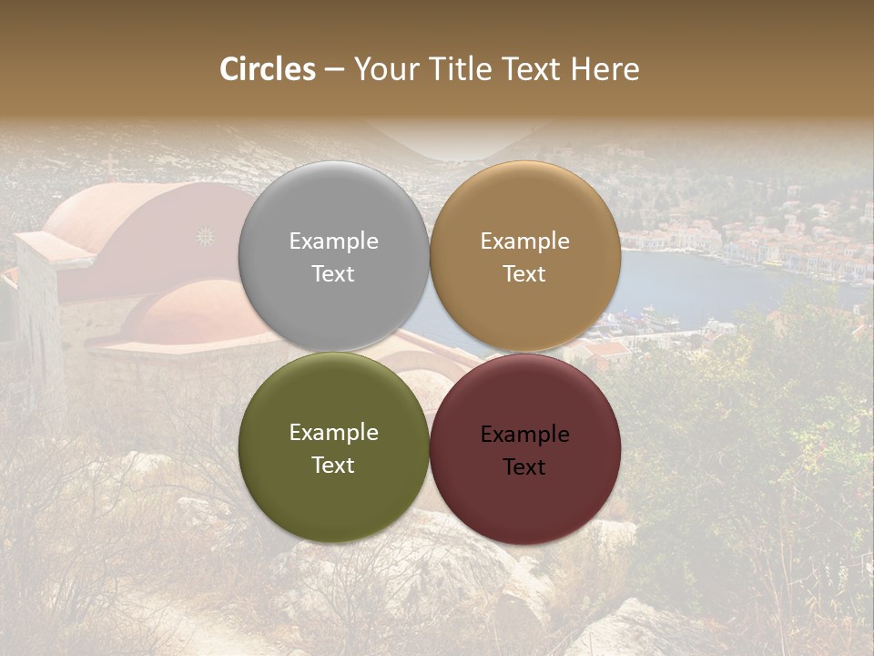 Landmark Swimming People PowerPoint Template