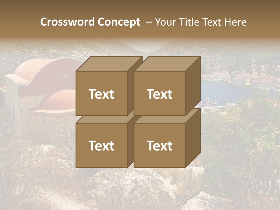 Landmark Swimming People PowerPoint Template