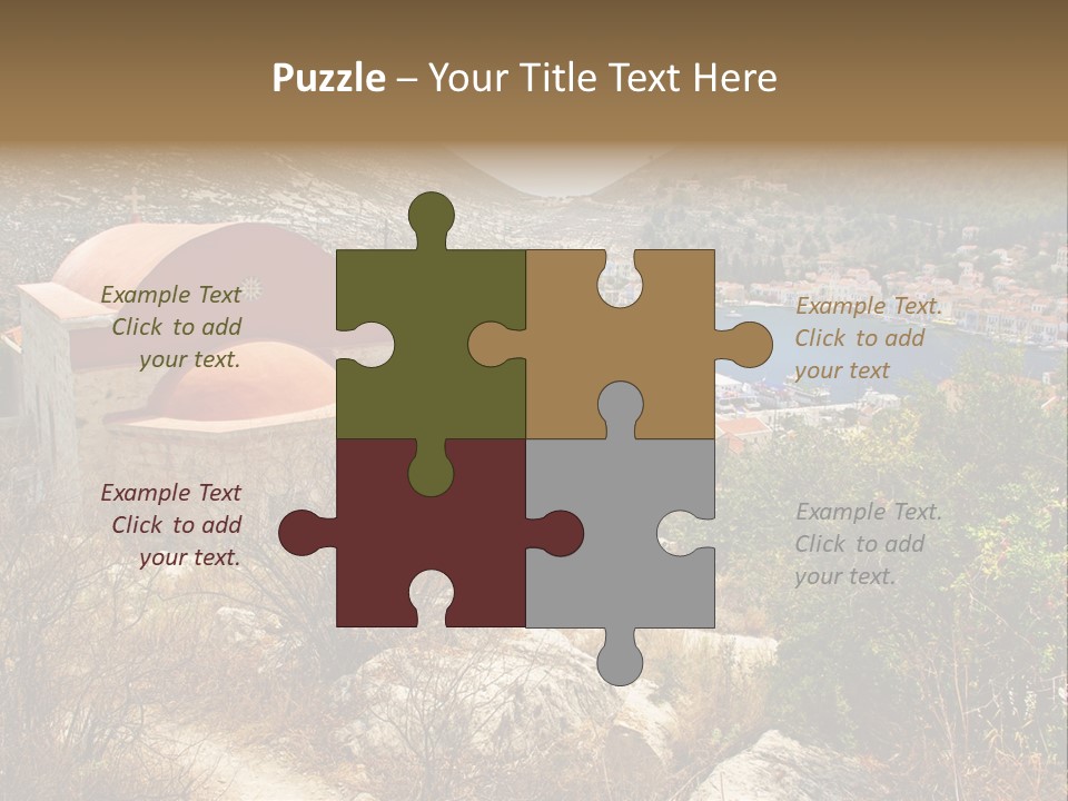 Landmark Swimming People PowerPoint Template