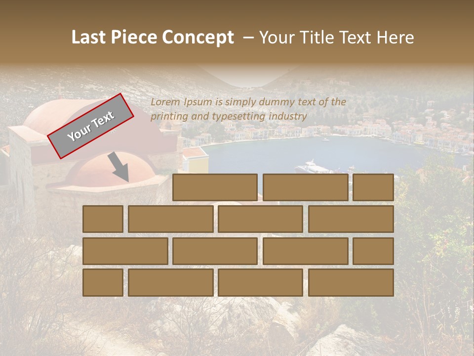 Landmark Swimming People PowerPoint Template